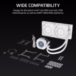 Corsair Nautilus 240 RS LCD White Liquid Cooler 6