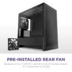 NZXT Chassis H3 Flow mATX Black Cabinet 8
