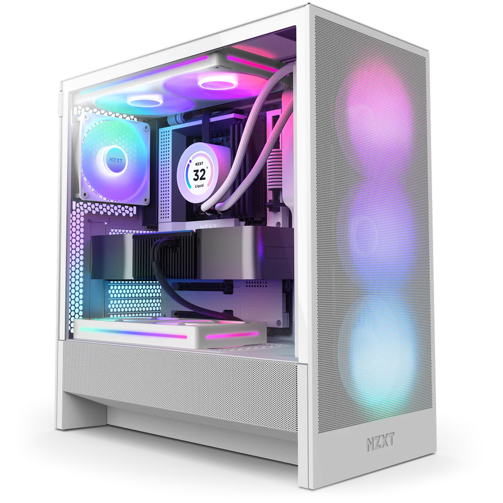 NZXT Chassis H5 Flow RGB mATX White Case 6 NZXT Chassis H5 Flow RGB mATX White Case 6