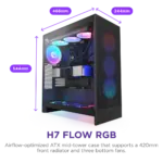 NZXT Chassis H7 Flow RGB Black Mid Tower 6