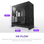NZXT Chassis H9 Flow Black Mid Tower Case 1