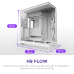 NZXT Chassis H9 Flow White Mid Tower Case 1