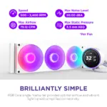 NZXT Kraken Elite 360 White RGB V2 Liquid Cooler 5