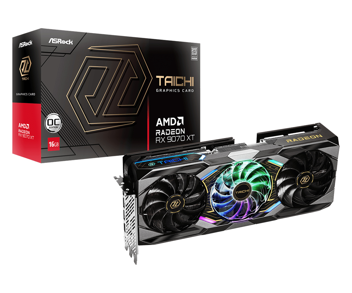 AsRock RX 9070 XT Taichi 16GB OC Graphics Card AsRock RX 9070 XT Taichi 16GB OC AMD Radeon