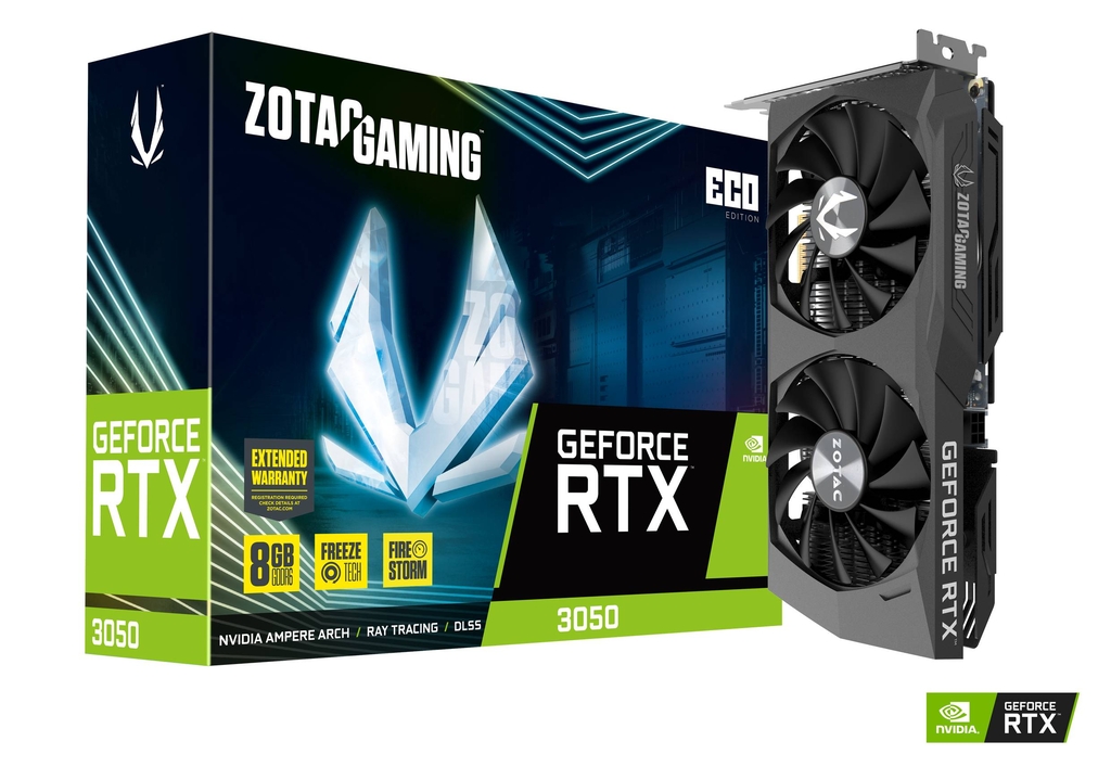 ZOTAC Gaming GeForce RTX 3050 Eco D6 8GB Graphics Card ZOTAC Gaming GeForce RTX 3050 Eco D6 8GB Graphics Card