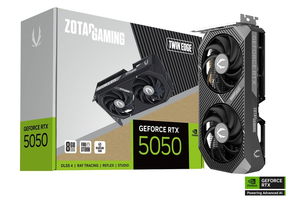 ZOTAC GeForce RTX 5050 Twin Edge 8GB Graphics Card ZOTAC GeForce RTX 5050 Twin Edge 8GB Graphics Card