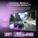 AOC 27B2H2 27 inch Monitor 1920 x 1080 Full HD IPS Panel, 100Hz Adaptive Sync 3-Sided Frame Less Design, 178° Wide Viewing Angle, Flicker-Free, Low Blue Light, Multi-Tasking Monitor - Image 5