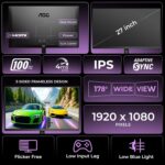 AOC 27B2H2 27 inch Monitor 1920 x 1080 Full HD IPS Panel, 100Hz Adaptive Sync 3-Sided Frame Less Design, 178° Wide Viewing Angle, Flicker-Free, Low Blue Light, Multi-Tasking Monitor - Image 3