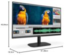 AOC 27B2H2 27 inch Monitor 1920 x 1080 Full HD IPS Panel, 100Hz Adaptive Sync 3-Sided Frame Less Design, 178° Wide Viewing Angle, Flicker-Free, Low Blue Light, Multi-Tasking Monitor - Image 2