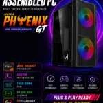 AR Phoenix GT 5600GT Pre Build PC | AMD 5600GT Processor | A520M Motherboard | 16GB DDR4 RAM, 512GB SSD Storage, RGB Gaming Cabinet with PSU