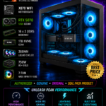 AR ShadowForce Pre Build PC | Ryzen 9 9950X | RTX 5070 12GB | X870 WIFI Motherboard | 32GB DDR5 6000MHz RAM | 1TB Gen4 NVMe SSD | 360MM Liquid Cooler | 7 ARGB Infinity Fans