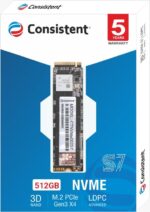 Consistent 512 GB NVMe PCIe M.2 SSD 2280, 3D NAND with SLC Cache, Up to 2200MB/s, 5 Years Warranty - Image 2