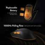 Cosmic Byte Aether Tri Mode Black Gaming Mouse, PixArt 3311 Sensor, Optical Switches, Replaceable Battery - Image 6