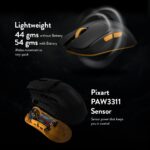 Cosmic Byte Aether Tri Mode Black Gaming Mouse, PixArt 3311 Sensor, Optical Switches, Replaceable Battery - Image 4