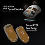 Cosmic Byte Aether Tri Mode White Gaming Mouse, PixArt 3311 Sensor, Optical Switches, Replaceable Battery - Image 5