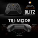 Cosmic Byte Blitz Tri Mode Controller for PC, Hall Effect Triggers, 1000Hz Polling Rate, Adjustable Vibration, Turbo & Auto Turbo, Upgraded with Gyro, TMR Joystick, Software and Charging Dock Support (Black) - Image 2