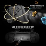 Cosmic Byte Blitz Tri Mode Controller for PC, Hall Effect Triggers, 1000Hz Polling Rate, Adjustable Vibration, Turbo & Auto Turbo, Upgraded with Gyro, TMR Joystick, Software and Charging Dock Support (Black) - Image 7