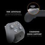Cosmic Byte Blitz Tri-Mode Grey Controller for PC, TMR Joystick, HE Triggers, 1000Hz Polling, Software & Charging Dock Support, Upgraded Model - Image 7