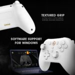 Cosmic Byte Blitz Tri-Mode White Controller for PC, TMR Joystick, HE Triggers, 1000Hz Polling, Software & Charging Dock Support, Upgraded Model - Image 2