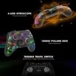 Cosmic Byte Lumora Tri Mode Controller for PC, Dedicated Software Support, Cloak RGB, Mechanical Switches - Image 5