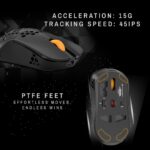 Cosmic Byte Umbra Tri Mode Black Gaming Mouse, 1000Hz Polling, PixArt A3104 Sensor, Software Support - Image 3