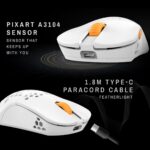 Cosmic Byte Umbra Tri Mode White Gaming Mouse, 1000Hz Polling, PixArt A3104 Sensor, Software Support - Image 7