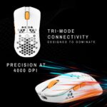 Cosmic Byte Umbra Tri Mode White Gaming Mouse, 1000Hz Polling, PixArt A3104 Sensor, Software Support - Image 4