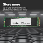 Crucial E100 480GB SSD M.2 PCIe 4.0 x 4 (CT480E100SSD8) - Image 4