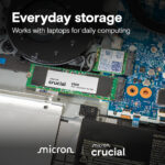 Crucial E100 480GB SSD M.2 PCIe 4.0 x 4 (CT480E100SSD8) - Image 2