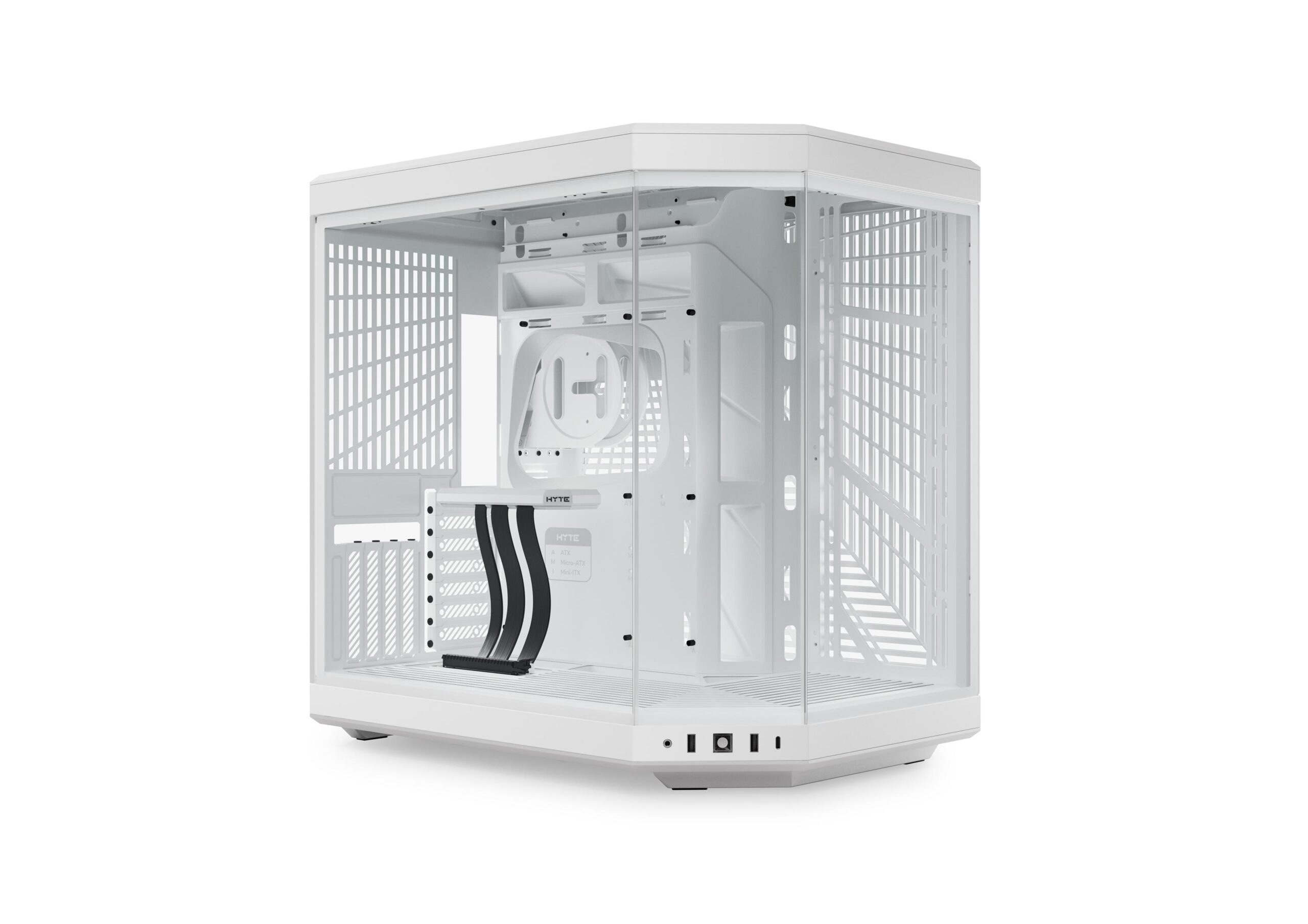 HYTE Y70 ATX Snow White Mid Tower Cabinet (1) HYTE Y70 ATX Snow White Mid Tower Cabinet