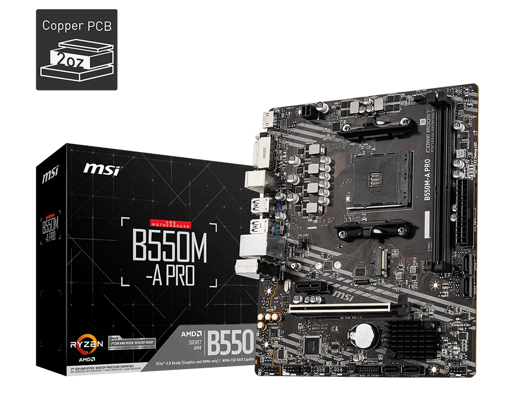 MSI B550M A PRO Motherboard MSI B550M A PRO Motherboard