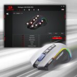 Redragon M612 PRO RGB Gaming Mouse, 8000 DPI Wired/Wireless Optical Gamer Mouse with 9 Programmable Buttons & 7 Backlit Modes, BT & 2.4G Wireless, Software Supports DIY Keybinds Rapid Fire Button - Image 3