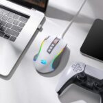 Redragon M612 PRO RGB Gaming Mouse, 8000 DPI Wired/Wireless Optical Gamer Mouse with 9 Programmable Buttons & 7 Backlit Modes, BT & 2.4G Wireless, Software Supports DIY Keybinds Rapid Fire Button - Image 2