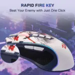 Redragon M612AK PRO RGB Gaming Mouse, 8000 DPI Wired/Wireless Optical Mouse with 9 Programmable Buttons & 7 Backlit Modes, BT & 2.4G Wireless, Software Supports DIY Keybinds Rapid Fire Button - Image 5