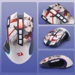Redragon M612AK PRO RGB Gaming Mouse, 8000 DPI Wired/Wireless Optical Mouse with 9 Programmable Buttons & 7 Backlit Modes, BT & 2.4G Wireless, Software Supports DIY Keybinds Rapid Fire Button - Image 2