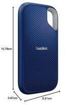 SANDISK Extreme 8TB Portable External SSD, 1050MB/s R, 1000MB/s W, 3m Drop Protection, IP65 Water/dust Resistant, PC,MAC & TypeC Smartphone Compatible, 5Y Warranty, Royal Blue Color - Image 3