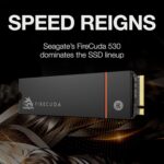Seagate FireCuda 530 4TB Internal Solid State Drive - m.2 PCIe Gen4 4 NVMe 1.4, Transfer speeds up to 7300MB/s, 3D TLC NAND, 5100 TBW, 1.8M MTBF, Heatsink, with Rescue Services (ZP4000GM3A023), Black - Image 9