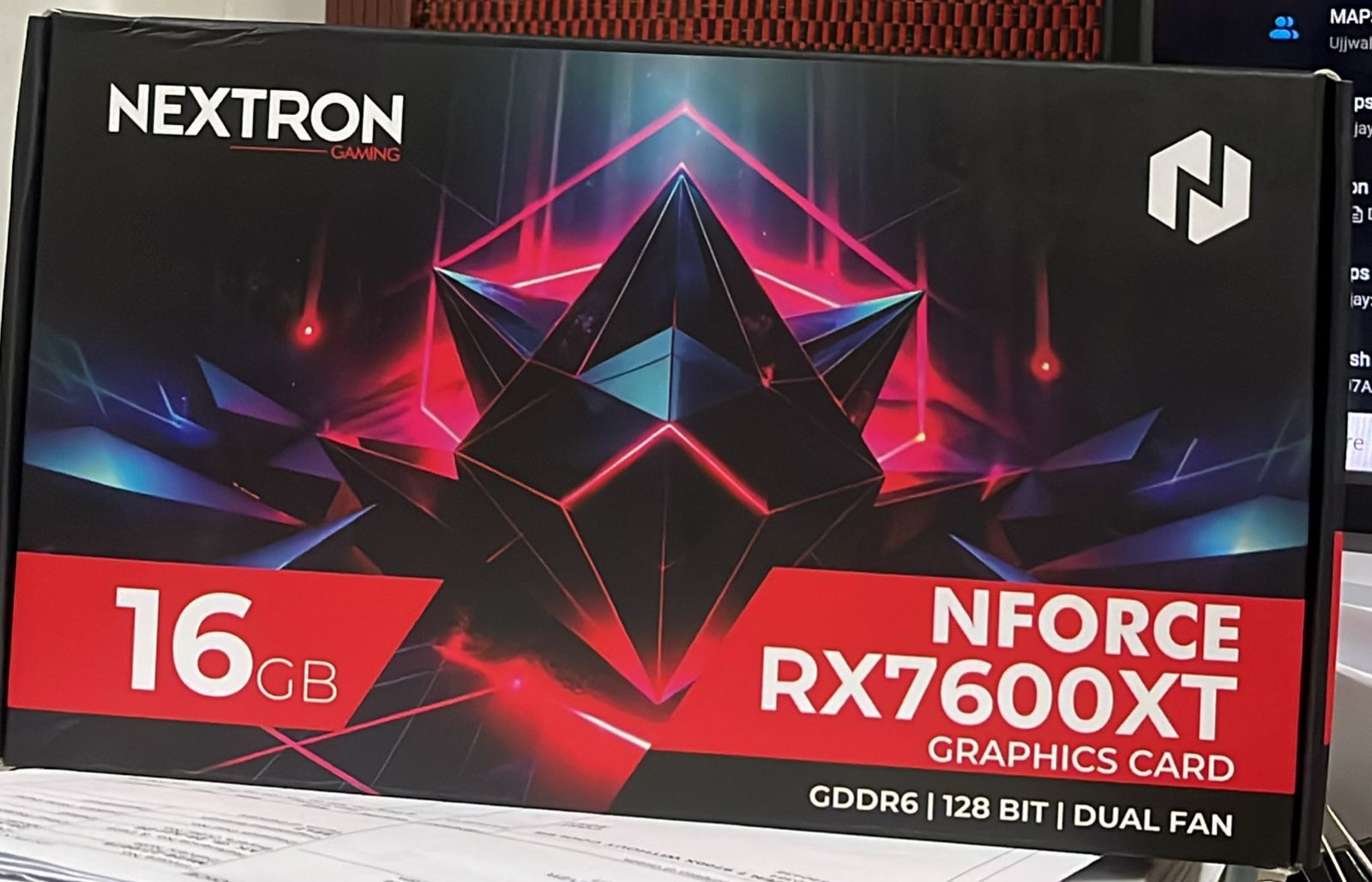 WhatsApp Image 2026-06-17 at 22.44.09 Nextron 16GB RX 7600XT Graphics Card Radeon - Image 1