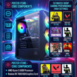 AR UltraForge 5600 PRO Pre build Gaming PC | AMD Ryzen 5 5600 Processor | A520M-K Motherboard | RX 7600 8GB Graphics Card | 16GB x 1 DDR4 RAM 3200Mhz | 512GB NVME SSD | 650W Power Supply | 4 fan RGB Cabinet