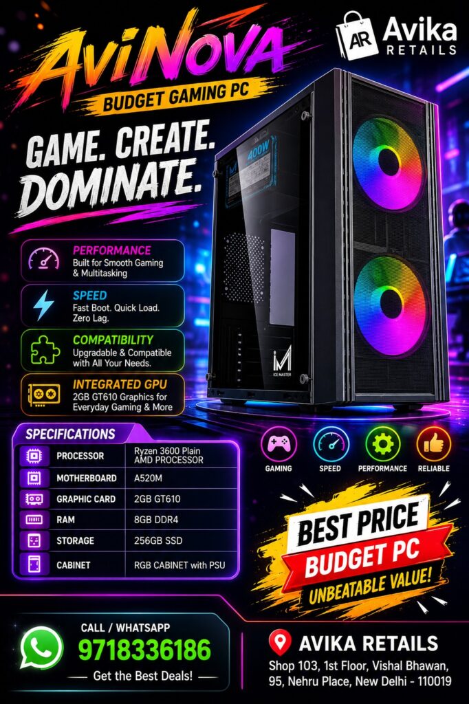 AR Avinova Pre Build Gaming PC