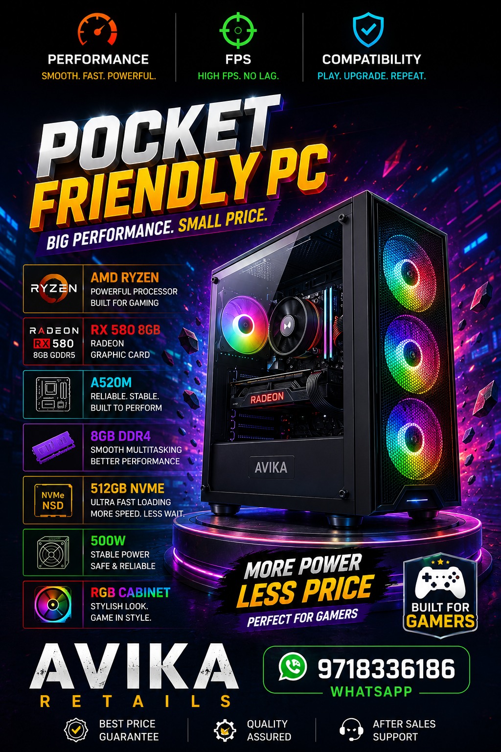 AR ELITE AR Elite 5500 Pre Build Gaming PC