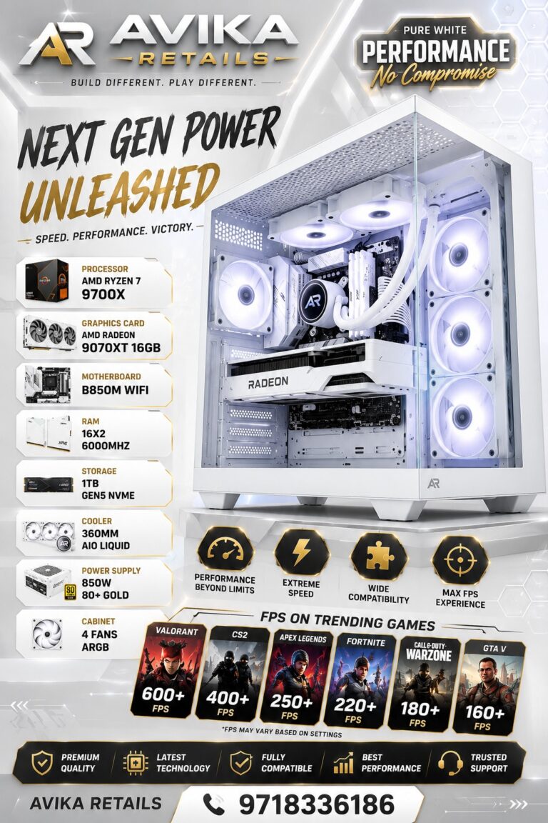 AR Snow Phantom X 9700X Pre Build PC