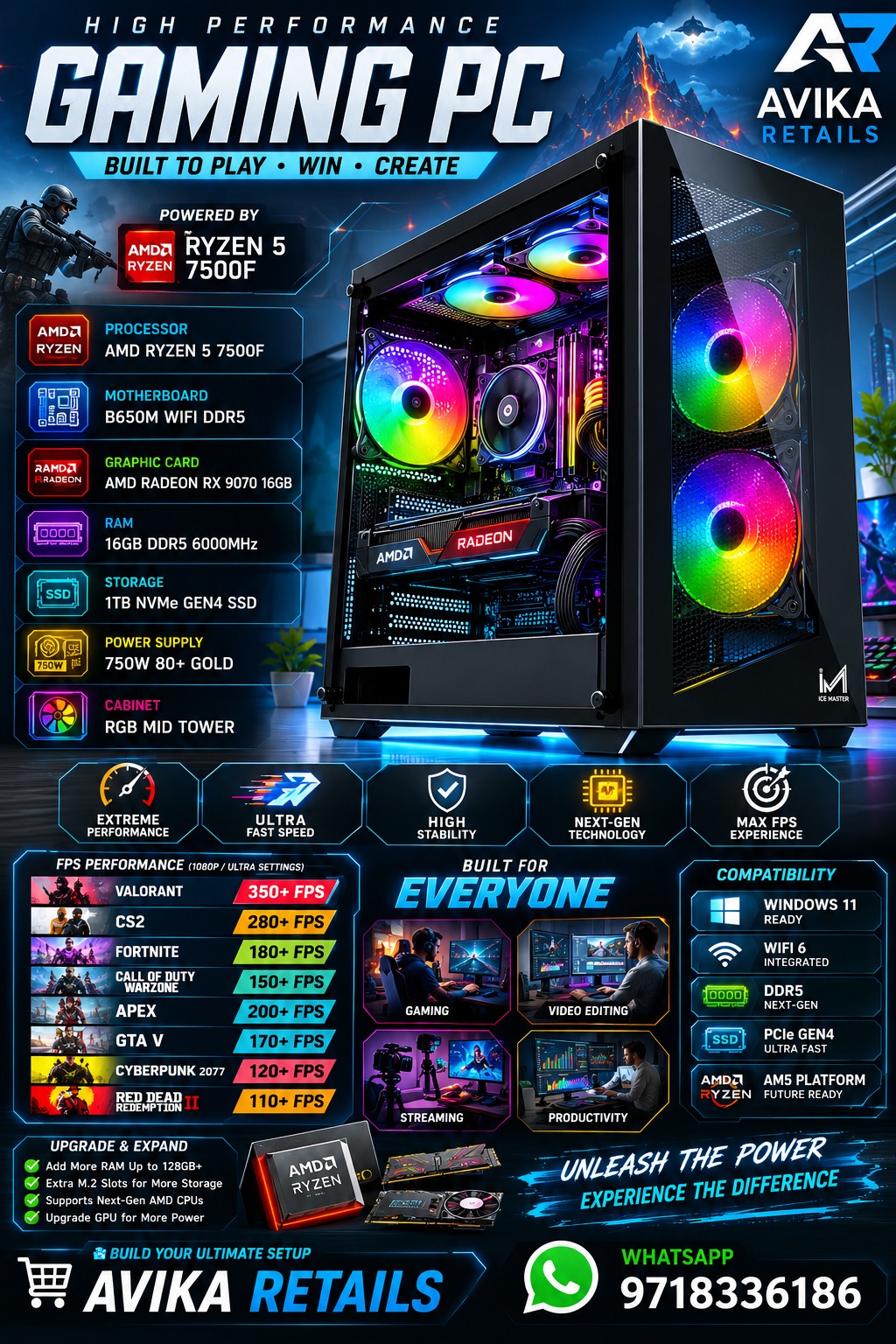 AR Striker 7500F Pre Build PC AR Striker 7500F Pre Build PC
