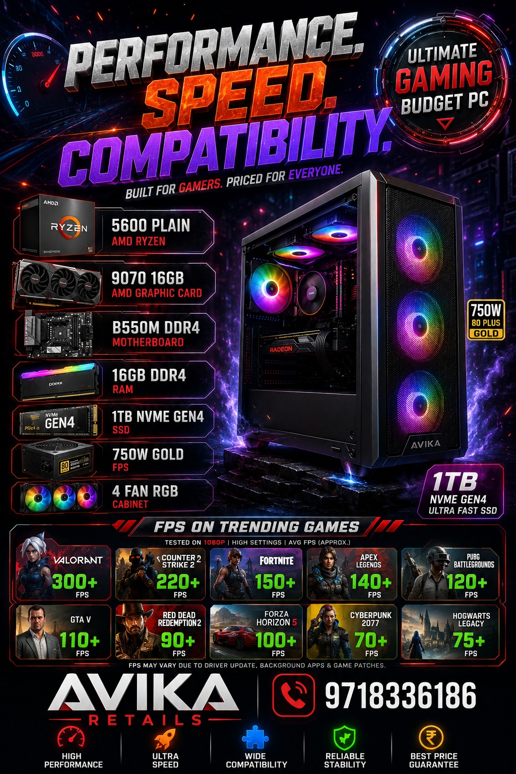 AR WARZONE AR Warzone 5600 Pre Build PC