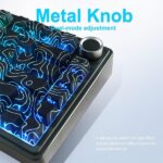 AULA F75 75% Side Engraved Tri Mode TKL 80 Keys Wireless Mechanical Gaming Keyboard With Knob | 4000mAh Battery, South-Facing RGB Backlit Pre-Lubed Hot Swappable | Black Contour - Star Vector Switches - Image 5