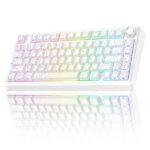 AULA F75 75% Wireless Trio Mode White Keyboard