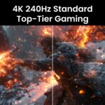 BenQ MOBIUZ EX271UZ 27” 4K UHD 4th Gen QD-OLED 240Hz Gaming Monitor| 0.03ms GtG|HDMI 2.0, DP 1.4|USB-C(90W)|99% DCI-P3|AMD FreeSync Premium Pro|KVM|Game Art Mode|Height,Swivel, Tilt Adjustable(White) - Image 10