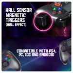 Cosmic Byte Stratos Xenon All in One PS4/iOS/Android/PC Wireless Programmable Gamepad, Magnetic Accurate Triggers, Upgraded Hall Effect Joysticks (Black) - Image 4