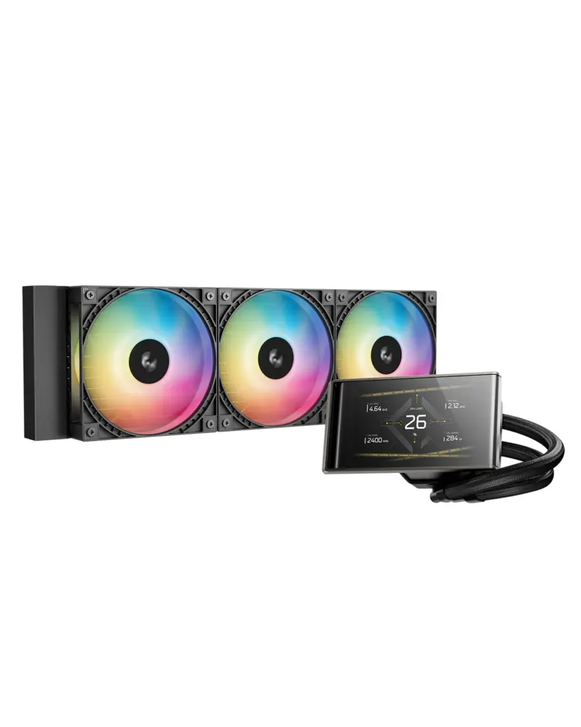 Deepcool LT360 VISION 360mm ARGB CPU Liquid Cooler Black 01 1