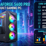 AR UltraForge 5600 PRO Pre build Gaming PC | AMD Ryzen 5 5600 Processor | A520M With WIFI Bluetooth Motherboard | RX 7600 8GB Graphics Card | 16GB x 1 DDR4 RAM 3200Mhz | 512GB NVME SSD | 650W Power Supply | 4 fan RGB Cabinet